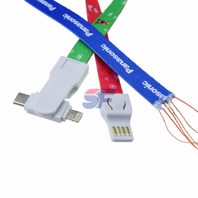 Red Transfer Plain Polyester Thickness Usb Lanyard Tool Lanyard Unique Lanyard