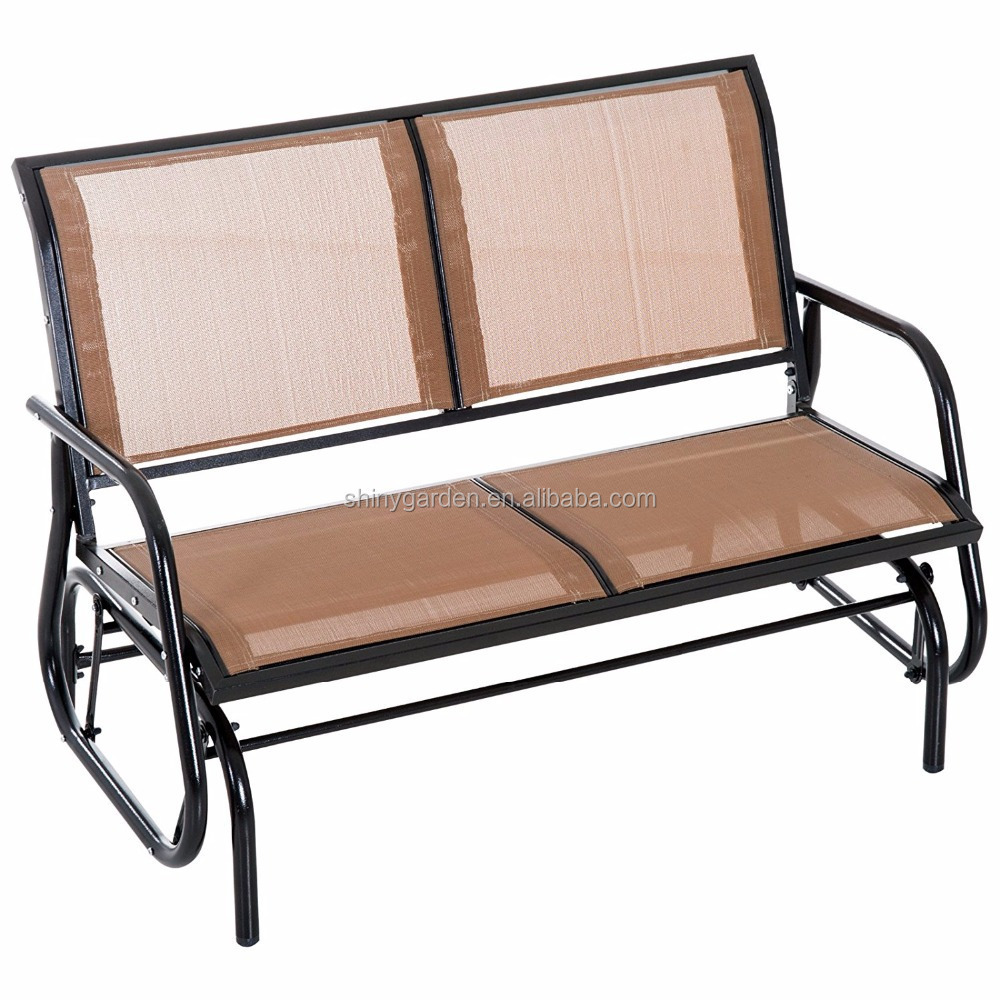 Outdoor Swing Glider Chair, Patio Bench for 2 Person, Garden Rocking Seating