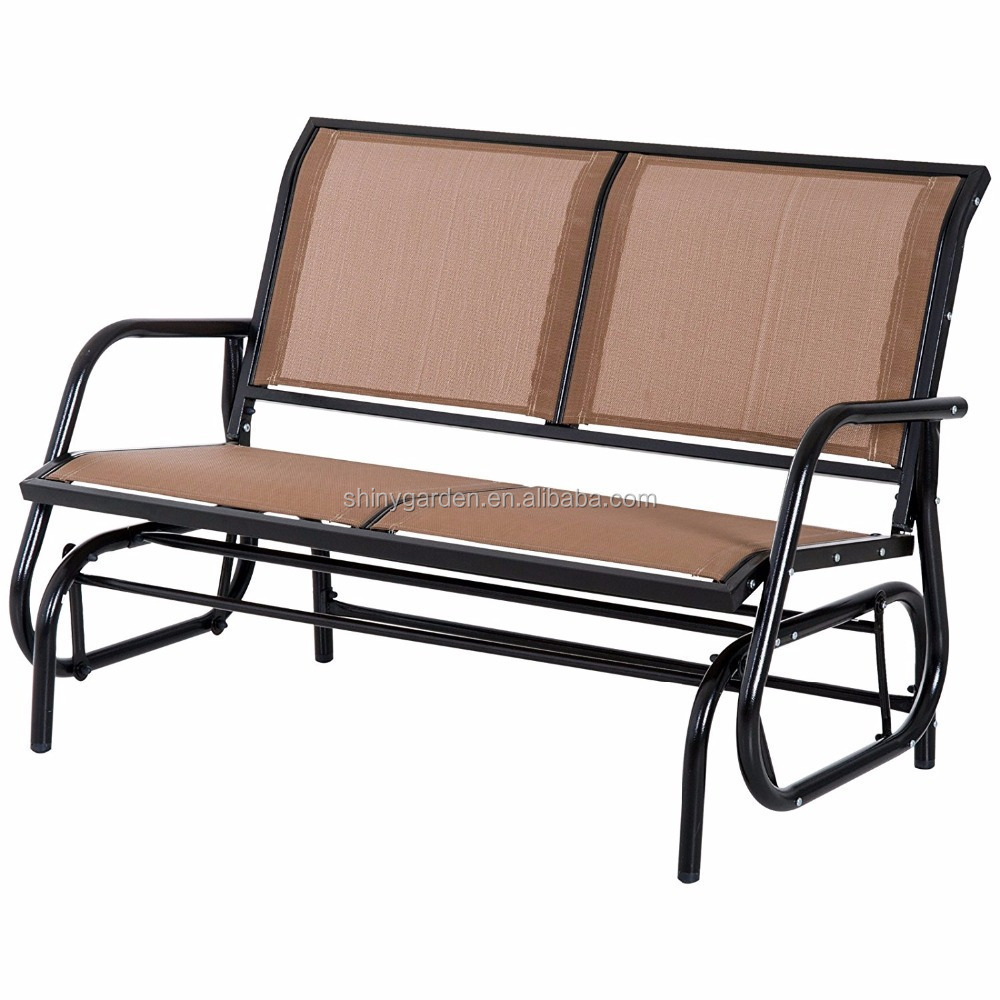 Outdoor Swing Glider Chair, Patio Bench for 2 Person, Garden Rocking Seating