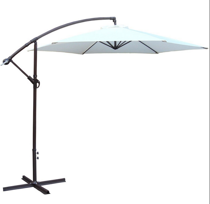 10ft Steel 8ribs Outdoor patio cantilever Umbrella, outdoor banana umbrella, hanging umbrella