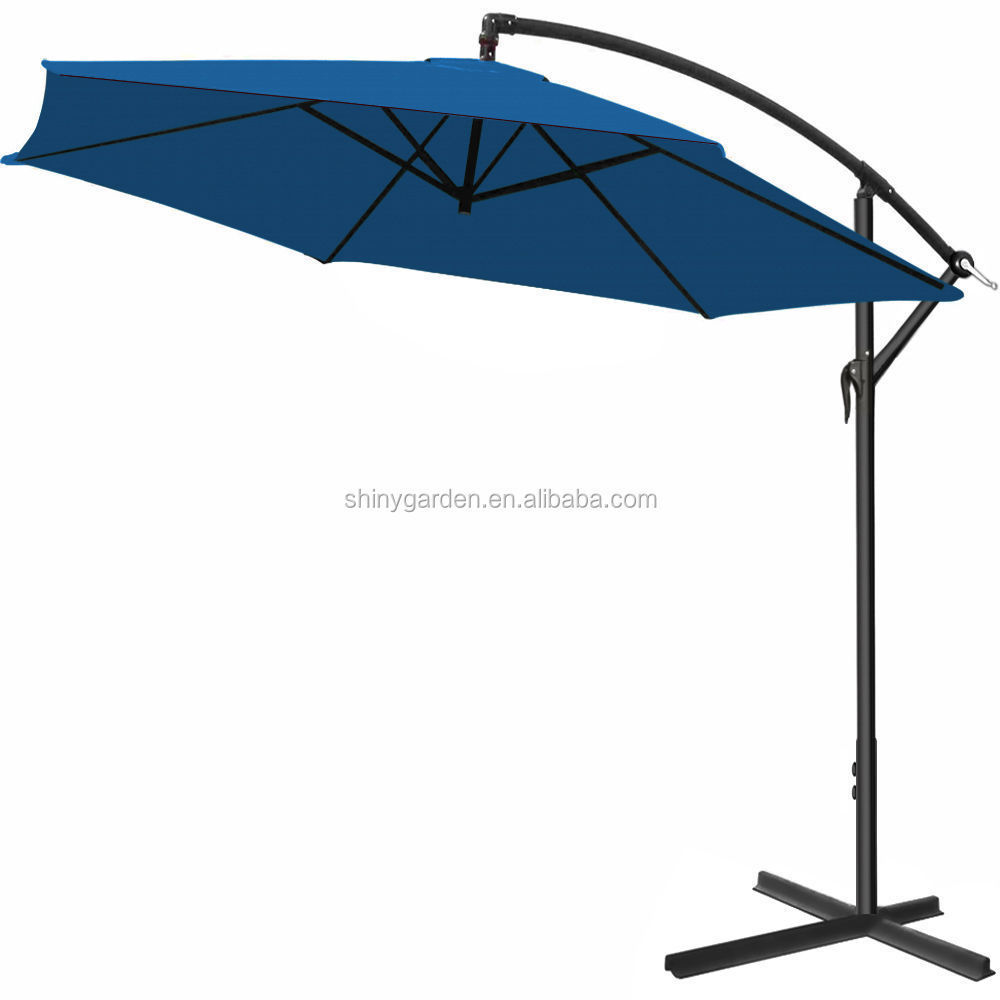 10ft Steel 8ribs Outdoor patio cantilever Umbrella, outdoor banana umbrella, hanging umbrella