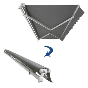 ALDI aluminum manual balcony folding retractable arm awning