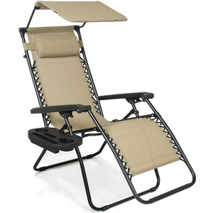 zero gravity chair headrest, Zero Gravity Chair Recliner Chair With Canopy Shade with cup holder Tray