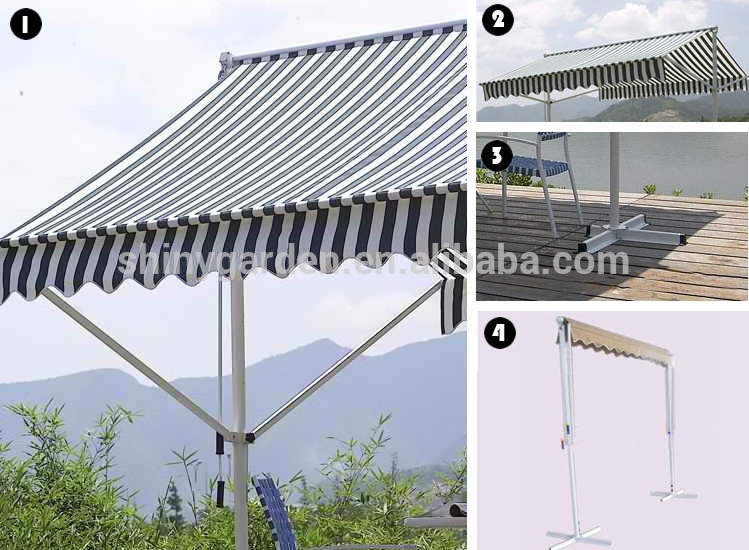 Double Sided Folding Retractable Double Sided Gazebo Awning with Stand