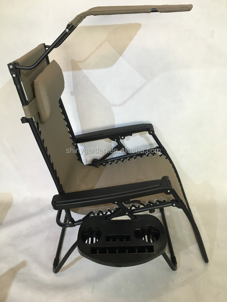 zero gravity chair headrest, Zero Gravity Chair Recliner Chair With Canopy Shade with cup holder Tray