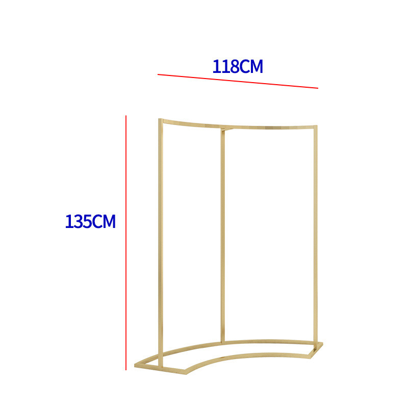 Wholesale Clothes Shop Shelf Round Clothes Stand Display Gold Clothing Rack Clothing Store Display Rack