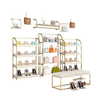 Custom Ladies Bag Shop Design Store Display Fixtures Custom Handbag Shop Display Ideas 3D Renderring Interior Shoes Shop Design