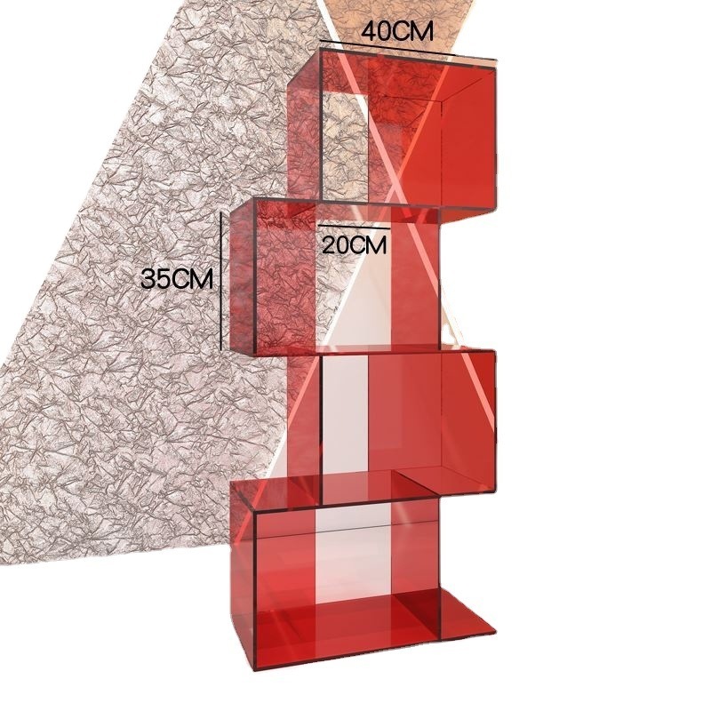 High Quality Custom 4 Tier Clear Acrylic Sneaker Box Shoe Display Transparent Premium Acrylic Shoe Display Case