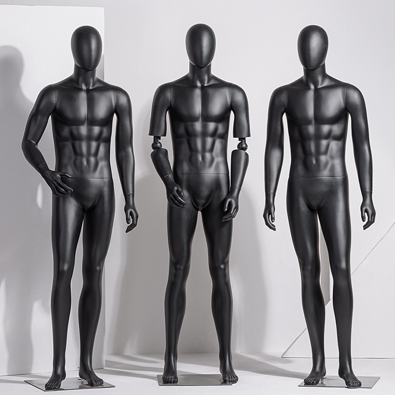 Wholesale Mannequin Whole Body Display Stand Clothing Store Window Matte Black Full Body Mannequin Men for Clothes Display