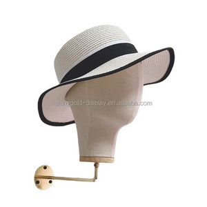 Wholesale Human Size Mannequin Head Hat Display Holder White Mannequin Head with Wall Mount for Wig Display