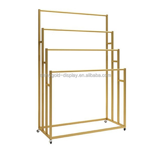 Display Boutique Fabric Store Shelving Stainless Steel Retail Scarf Display Rack For Retail Store