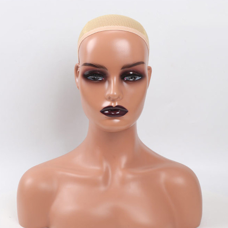 Wholesale African American Make up Face Wig Display Realistic Mannequin Head with Shoulders,Wig Mannequin Head for Wig Display