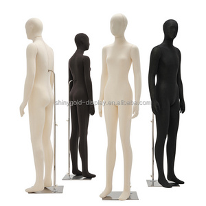 Wholesale Black White Standing Sitting Pins Linen Foam Full Body Mannequin Female Men For Clothing Window Display