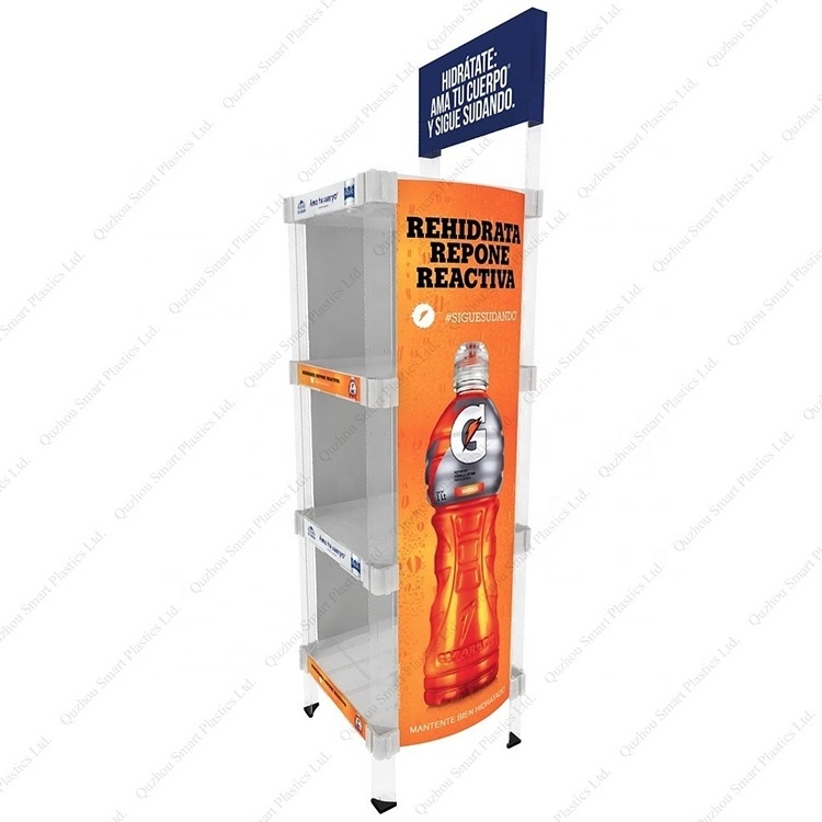 large beverage display Energy drink advertising Display Rack for Gatorade custom point of sale display stands