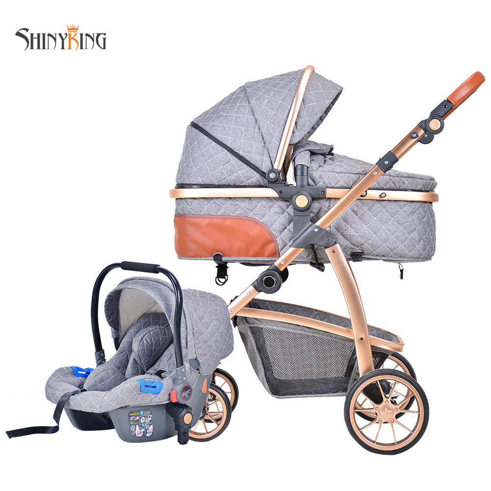 3 in 1 Baby Stroller Pram With Bassinet And Swing Cradle For New Bebe Travel System Baby Carriage baby pram