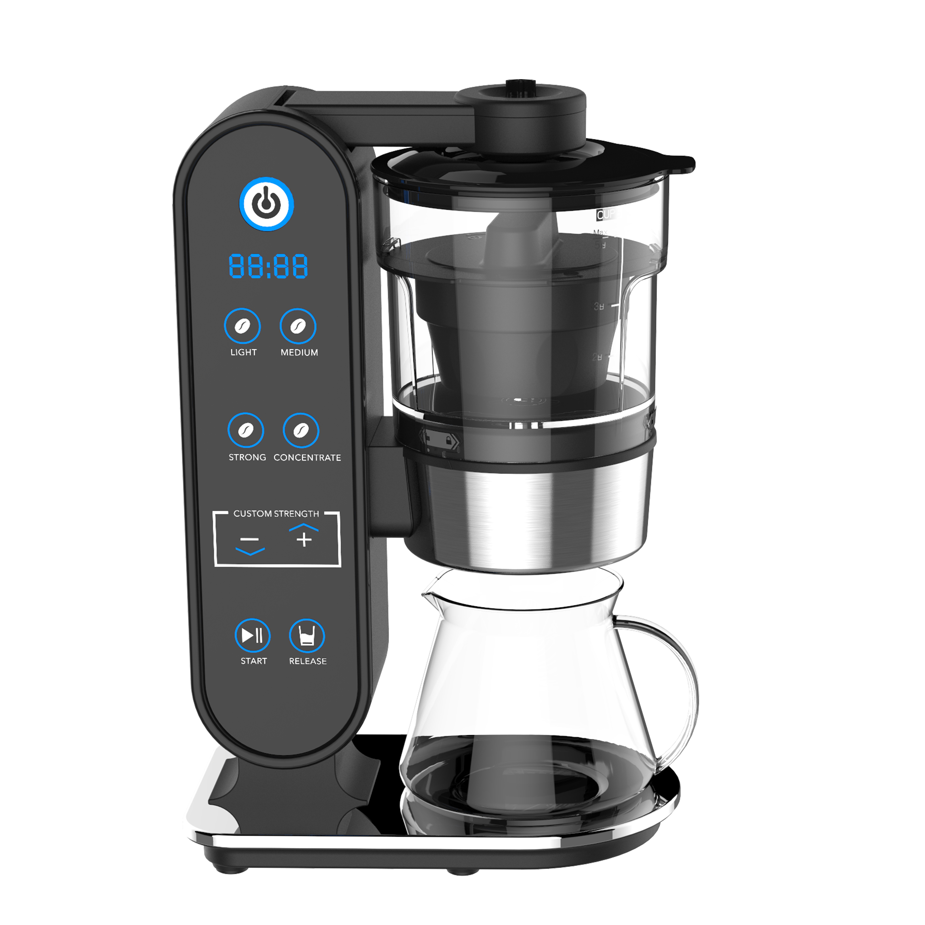 all in 1 coffee maker automatic programmable hot&cold coffee tea espresso supplies vacuum brew coffee machine for hotel and home