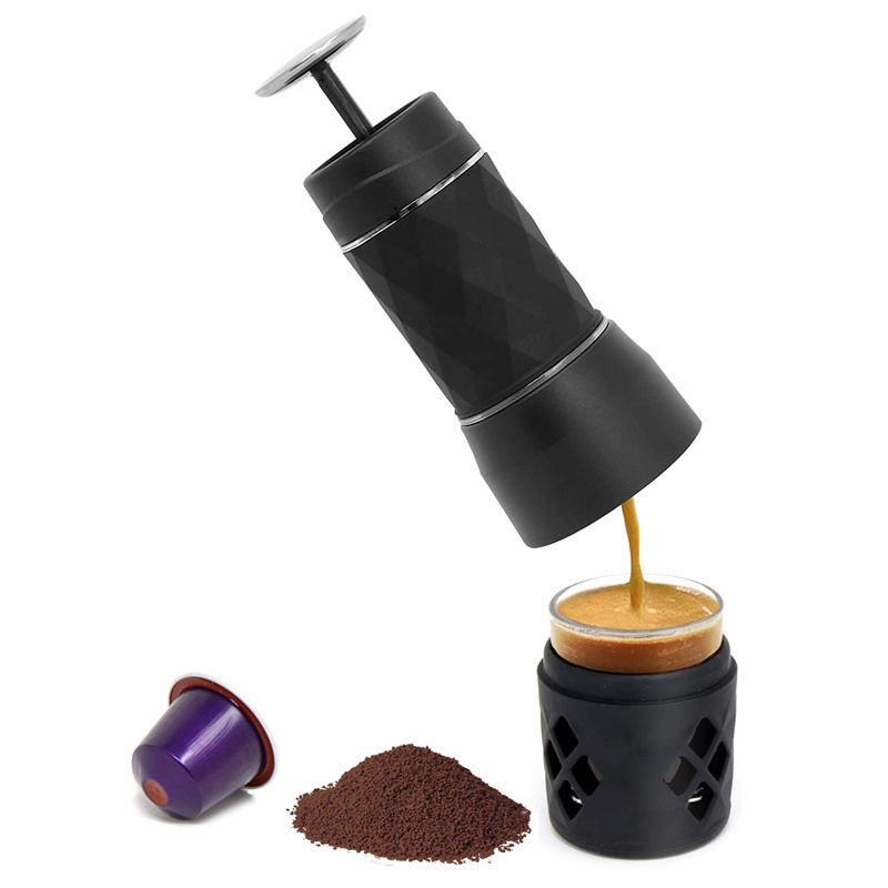 Travel & Camping Manual Mini Espresso Coffee Machine Cold brew iced coffee maker capsule