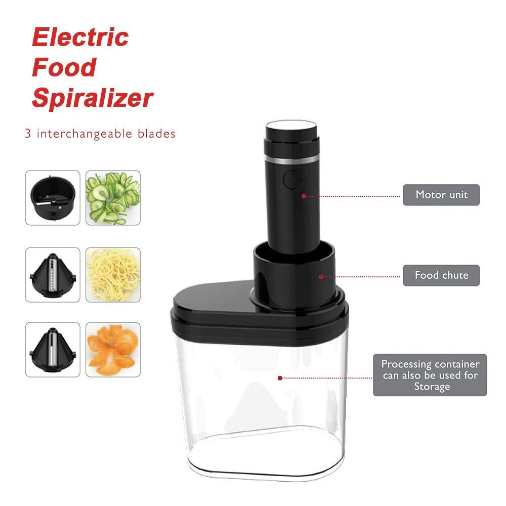 slicer vegetables cutter 3 in 1 Electric Vegetable Spiralizer for Veggie Noodles, Zoodle Maker & Slicer With 3 Cutting Cones