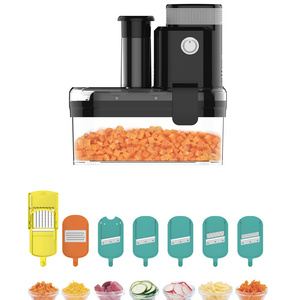 Multifunction low noise Food Processor electric chopper cutter cutting vegetable Mandoline slicer with 4 changeable blade