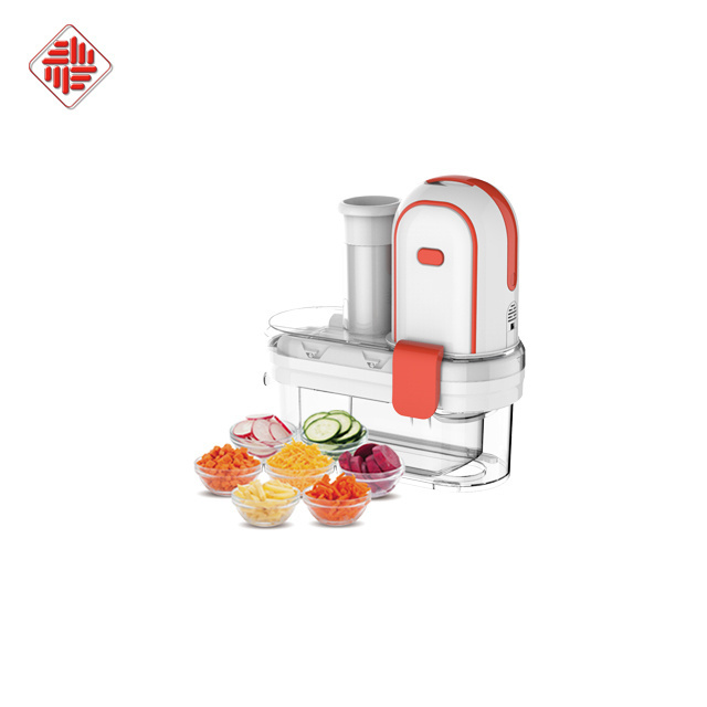 China Shiny Factory Vegetables Slicer 150W Powerful DC Motor  Automatic 7 in 1 functions Electrical Cheese Mandoline Slicer