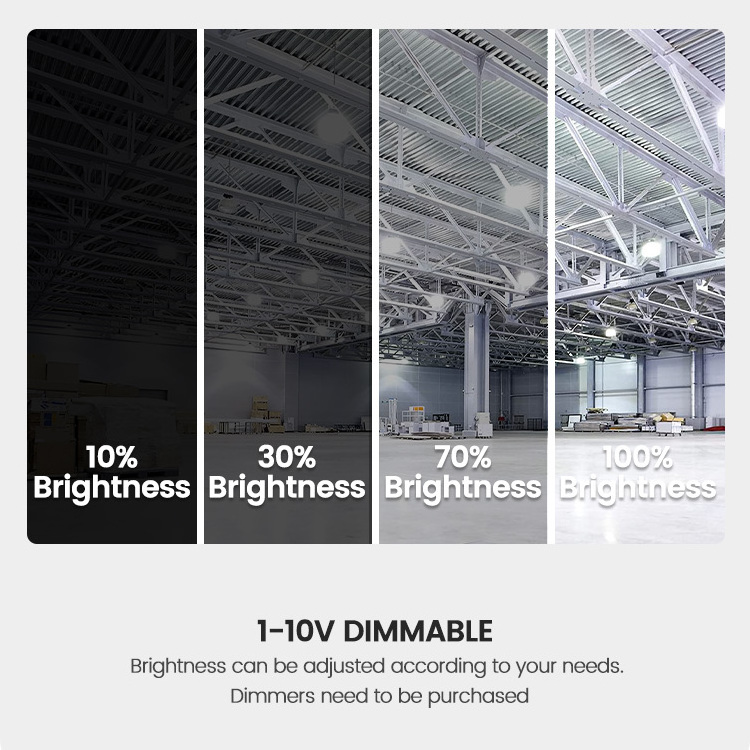 High lumen Smart Motion Sensor dimmable 100w 150w 200w 240w industrial led Ufo high bay light for warehouse