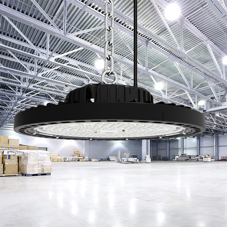 OEM ODM 100W 150W 200W IP65 Industrial Lighting Highbay Round Pendant UFO Led HighBay Light for Warehouse Shop Light