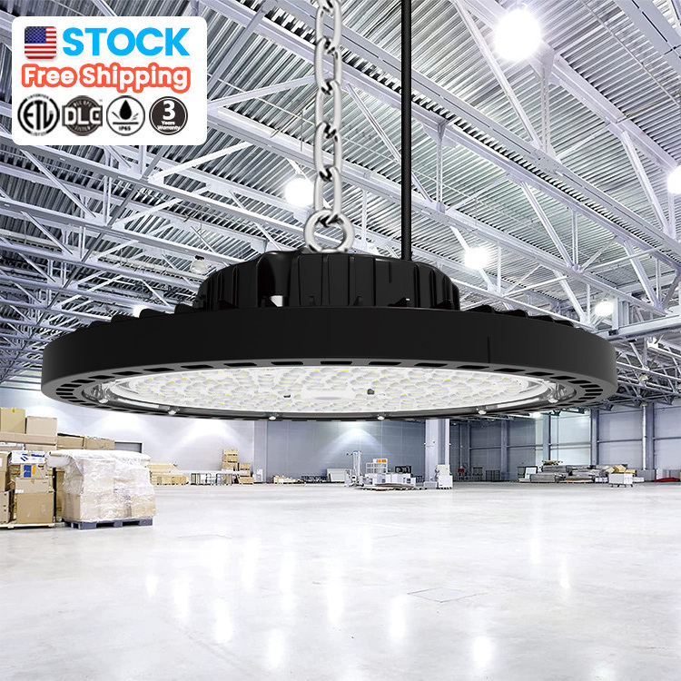 2pcs/ctn US Stock 3 Years Warranty 100W 150W 200W LED Commercial Industrial Lighting Warehouse UFO High Bay Light