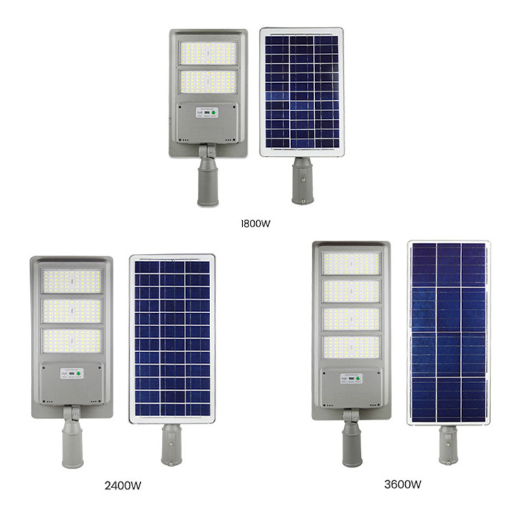 Lithium Battery 1800W 2400W 3600W Motion Sensor Outdoor Waterproof All In One Integration Led Solar Street Light