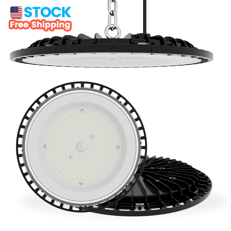 2pcs/ctn In usa Stock 200w 150w 100w highbay lamp Smd2835 warehouse Workshop Factory Garage lighting ufo led high bay light dob