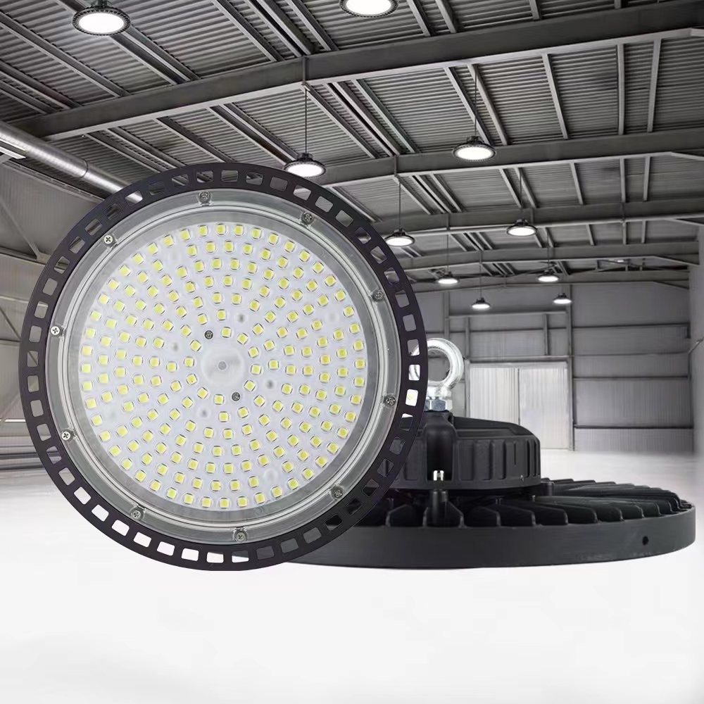 New Design Highbay Light Indoor Waterproof Ip65 Garage Gymnasium Warehouse Industrial 100W 150W 200W Ufo Led High Bay Light