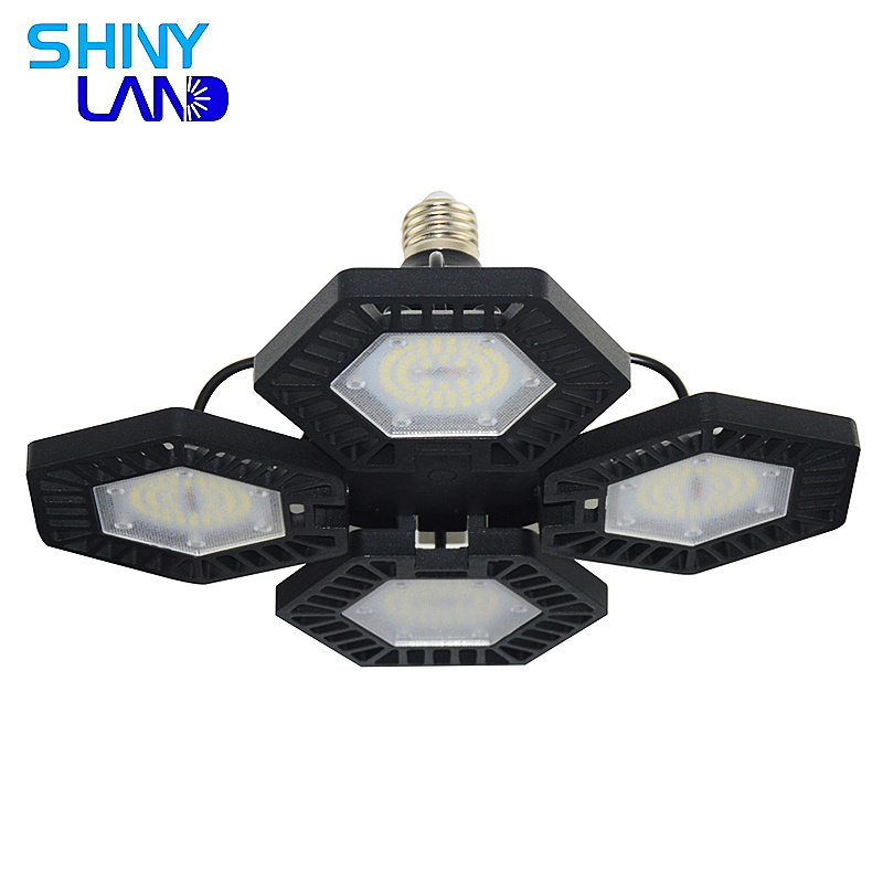 Competitive Price Indoor Lighting 120V 60W 80W 120W Garage Interior Adjustable Led Bulb Ceiling Deformable LED Lights Fixture