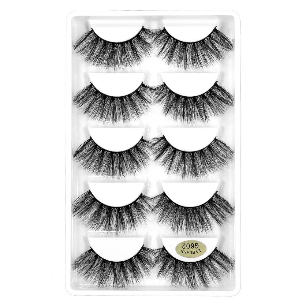 G600 5 Pairs Packaging 3d Mink Cosmeticos Belleza 6d Bulk Eyelash Lashes Natural Eye Lashes 25mm Eyelashes For Cilios Maquiagem