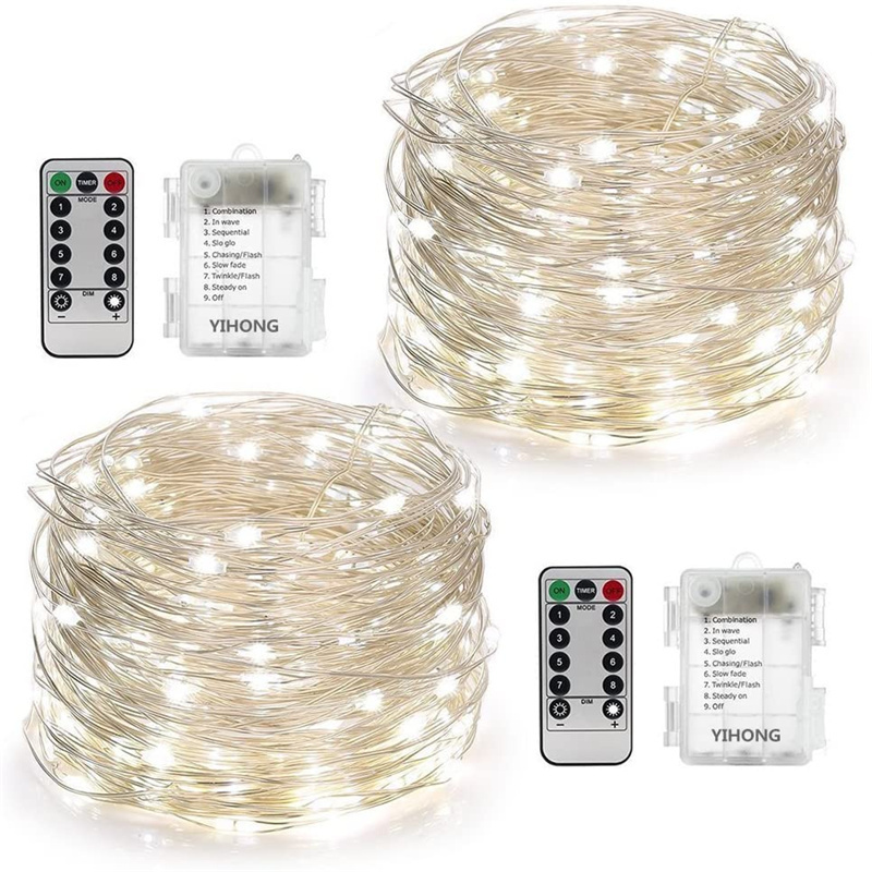 Waterproof with 13 keys Remote Control Fairy Lights Battery Operated 8 Mode Timer String Copper Wire LED string light