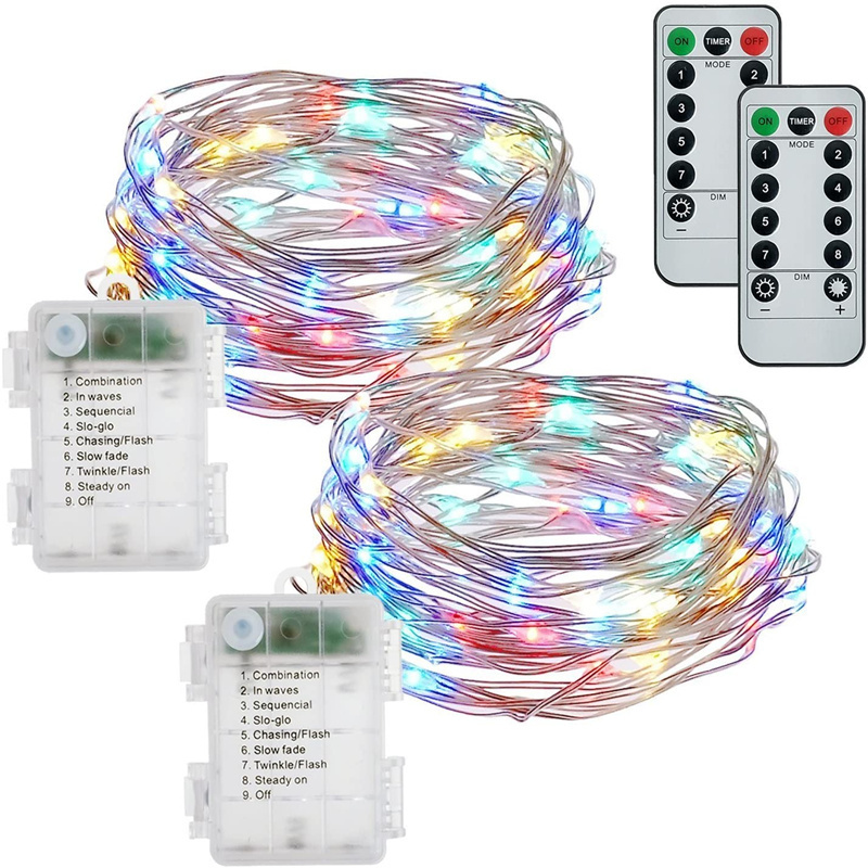 Waterproof with 13 keys Remote Control Fairy Lights Battery Operated 8 Mode Timer String Copper Wire LED string light