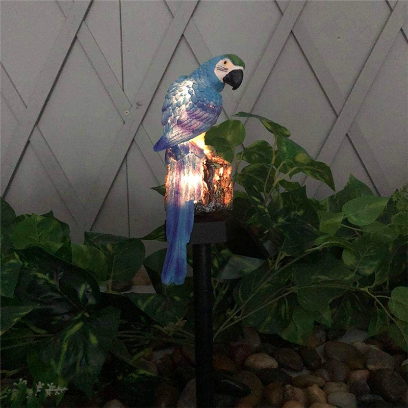 Outdoor waterproof solar Power LED Parrot garden Lawn Light for Yard Ground Walkway Driveway Decoration