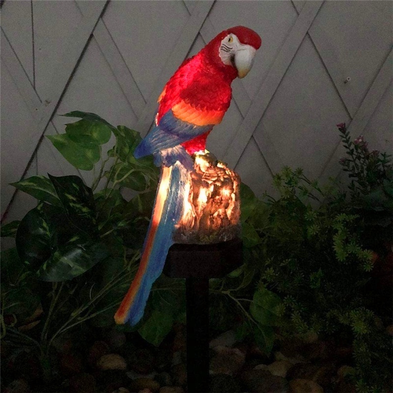 Outdoor waterproof solar Power LED Parrot garden Lawn Light for Yard Ground Walkway Driveway Decoration