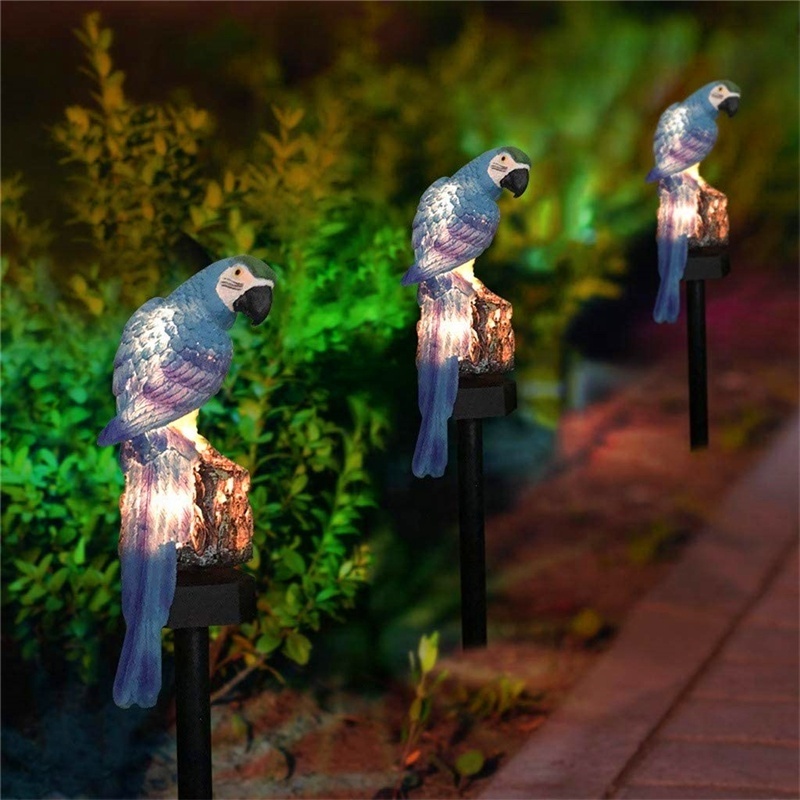 Outdoor waterproof solar Power LED Parrot garden Lawn Light for Yard Ground Walkway Driveway Decoration