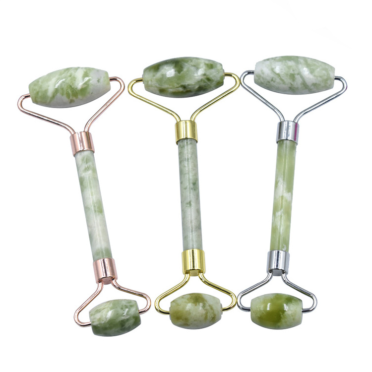 Thrifty Finds Natural Jade Roller Massager for Face Roller Gua Sha Jade Stone Face Massager Beauty Skin Care Tool without box