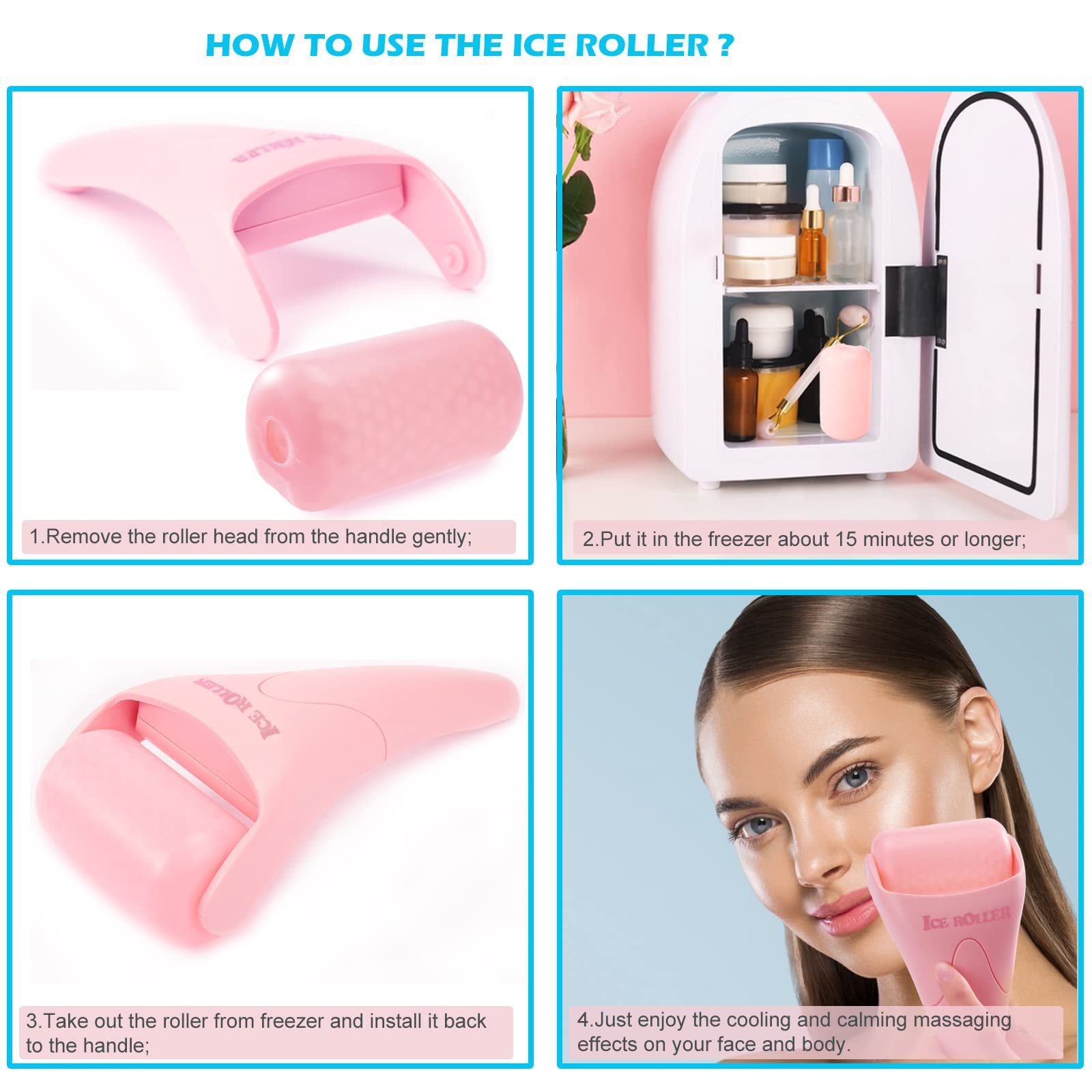 Wholesale Ice Roller for Face Eyes and Whole Body Relief, Face Roller Skin Care Tool for Migraine Relief and Blood Circulation