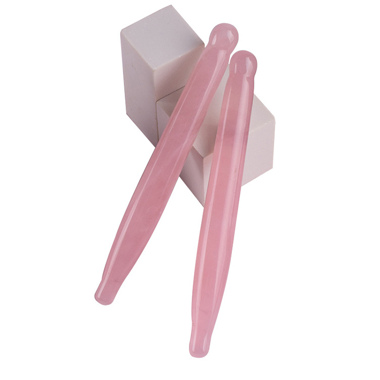 Chinese Guasha Tool Rose Quartz Acupuncture Massage Stick Guasha Stone Scraping Tools