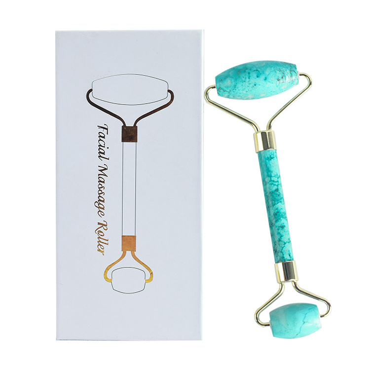 High Quality Turquoise Face Roller Turquoise Stones Facial Stone Firming Face Anti-Aging Puffy  Anti Wrinkle without Box