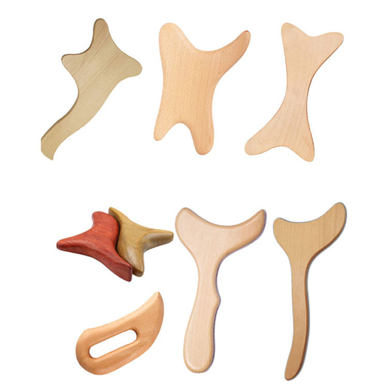 trending products 2024 new arrivals Wood Therapy Massage Tools Wooden Body Face Sculpting Tools Wood Roller Massager Fascia