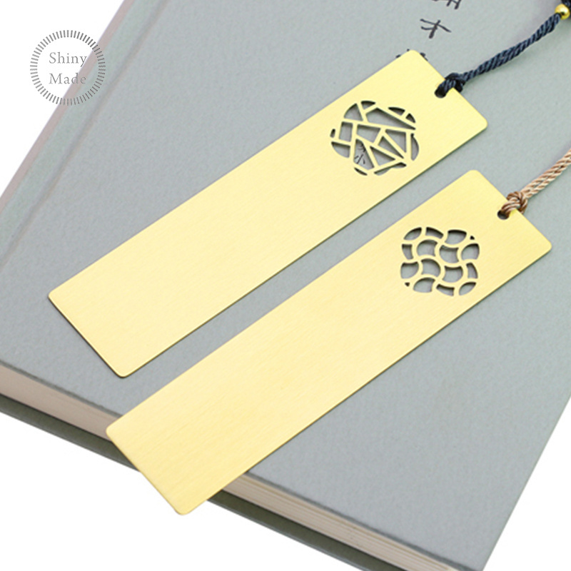 Rectangle Shape Custom Blank Bookmark Engraving Metal Bookmarks With Own Logo