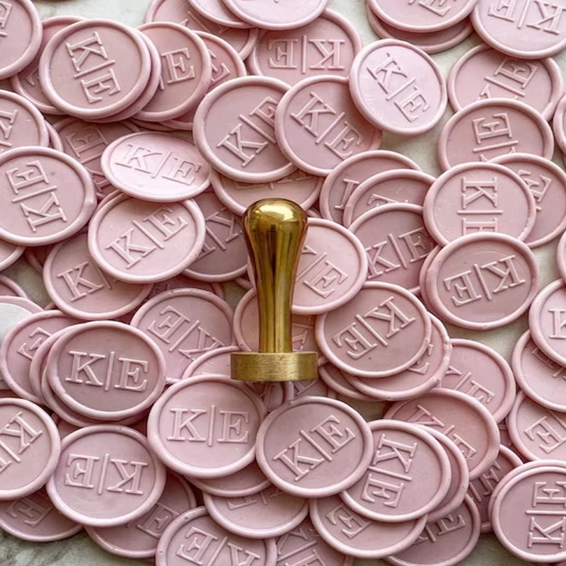 Custom OEM logo wax stamp seal set sealing wax sticks for glue round sticker