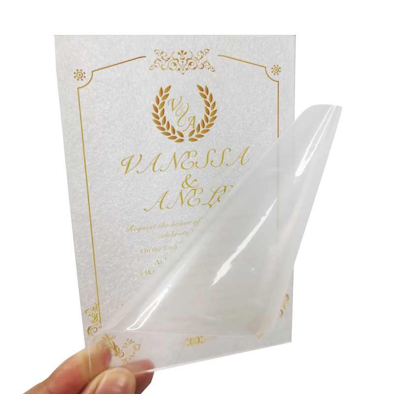 Custom Acrylic Wedding Invitation Card With Envelope Luxury Elegant Wedding Supplies Multiple Styles Greeting Wedding Invitation