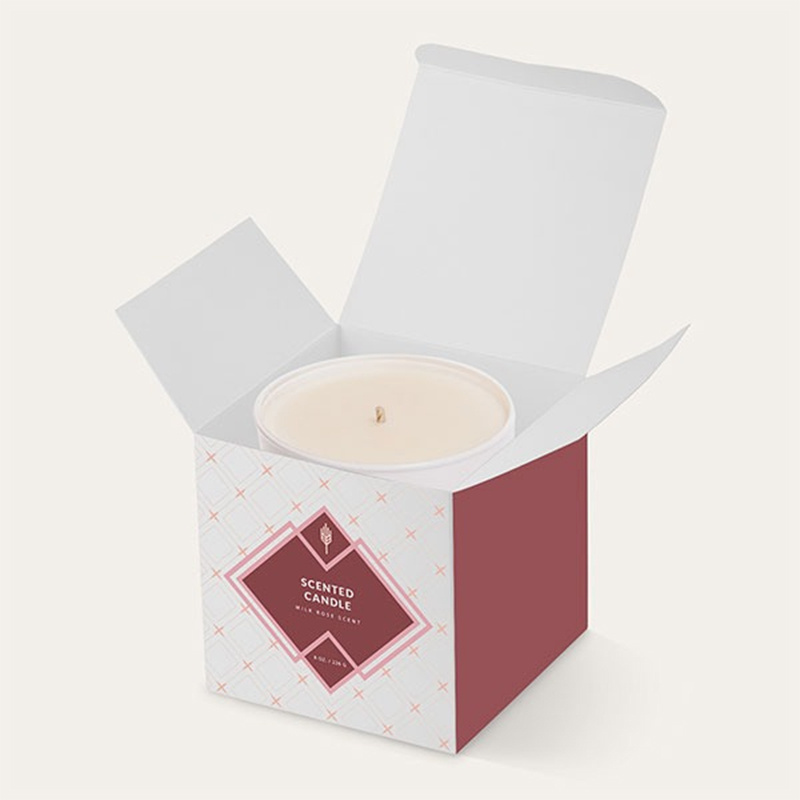 Luxury custom candle gift box packaging candle jars with lids box and logo print