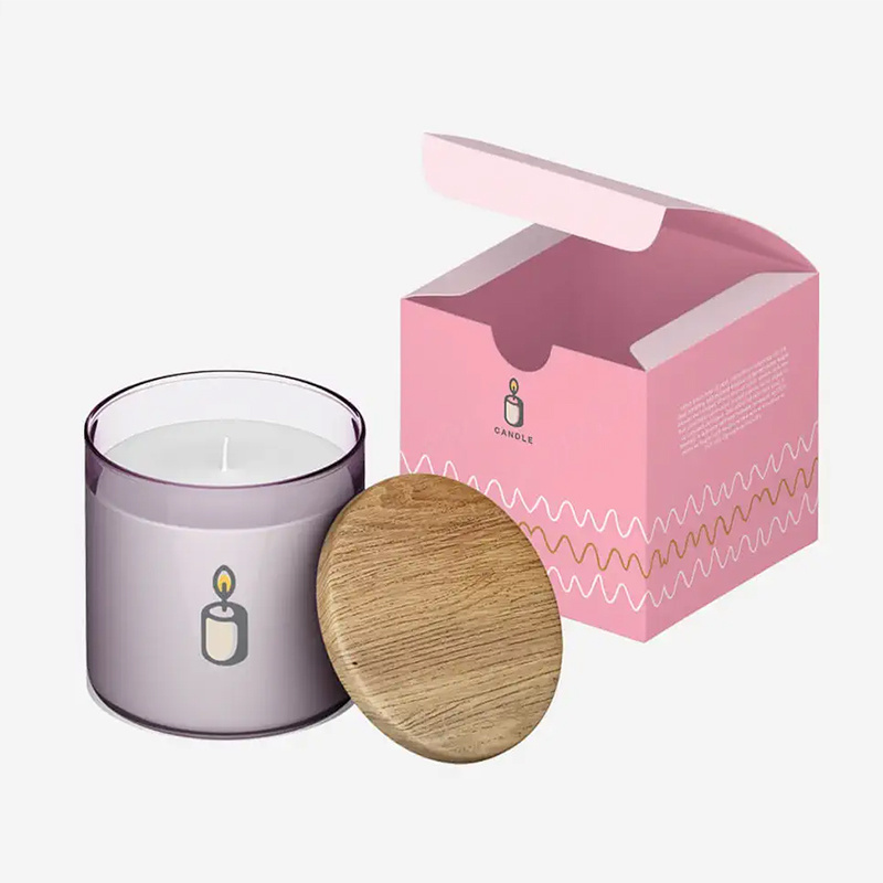 Luxury custom candle gift box packaging candle jars with lids box and logo print