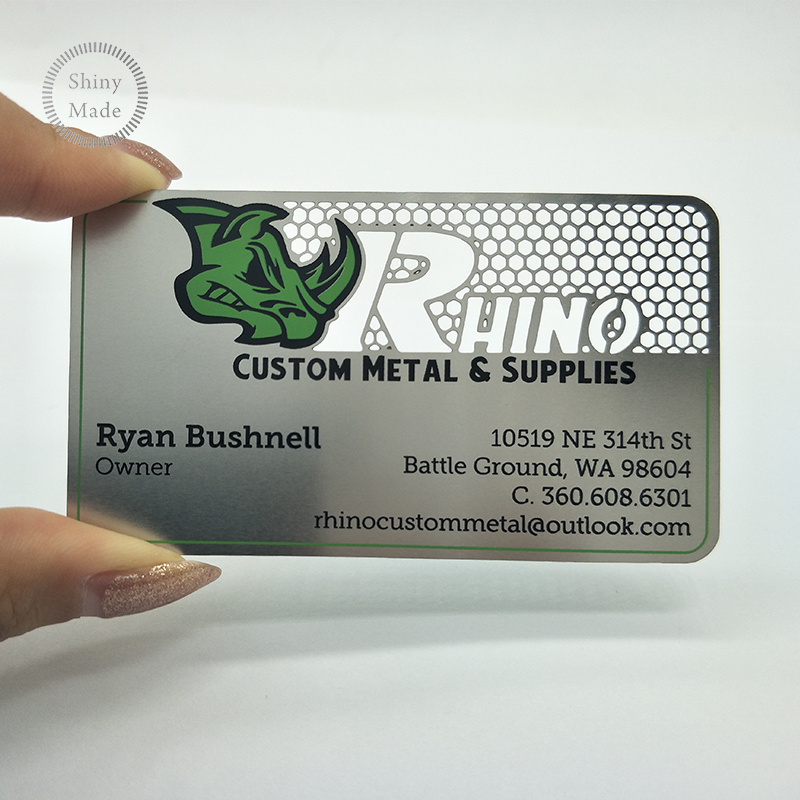 High End Cheap Engraved Stainless Steel Laser Cut Metal Business Card Blank