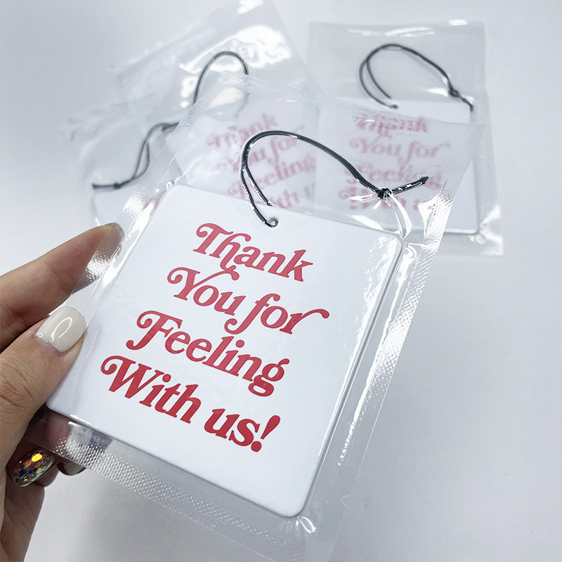 Personalized Shape Paper Card Car Hanging Car Air Freshener with Perfume Scent Bulk Car Air Fresheners with Custom Packing