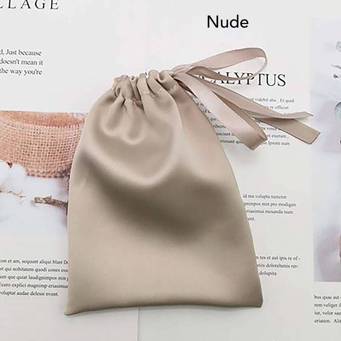 Small MOQ Custom Logo Silk Stain Wig Package Bag Jewellery Hair Drawstring Satin Pouch Bag Silk bags For Hair Extensions